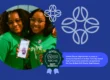 Two people are smiling at the camera. One holds a phone displaying a video call image. Text mentions "Top 25 Best NYS Charter High Schools" and "2025 Niche Best Schools" with a ribbon graphic.