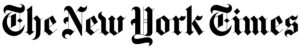 The New York Times logo in blackletter font on a white background.