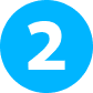 A white number 2 centered on a bright blue circular background.