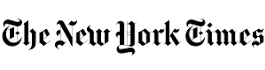 The New York Times logo in blackletter font on a white background.